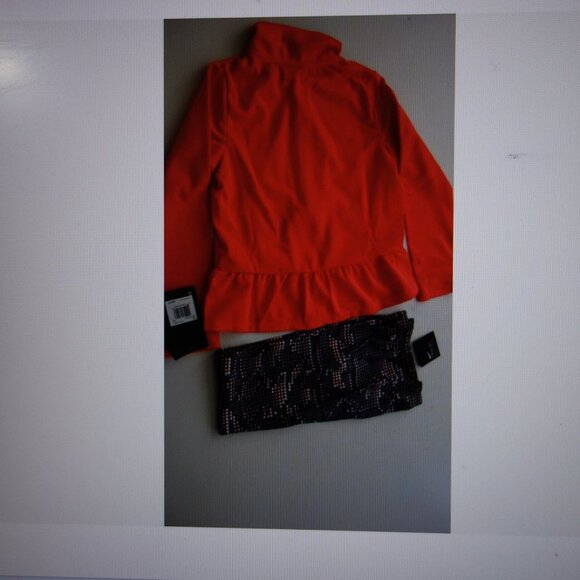 Nike Peplum-Hem Jacket & Dot Leggings 2 Pc Set Girls 6X Cool Gray $48 - Picture 2 of 6